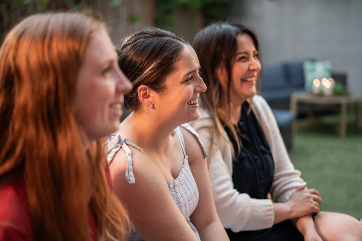 Hoboken Grace dinner group members gathering together from 2024